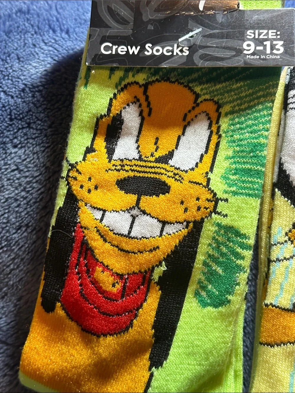 NWT Disney Pluto & Goofy Crew Socks size 9-13